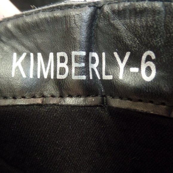 Unbranded Fringe Black Pleather Boots Studded Accents Sz 9 Model Kimbery-6 - Picture 11 of 12